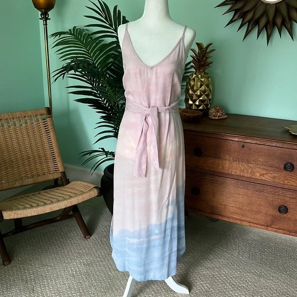 cherry blossom midi dress STRIPED MIDI DRESS CHERRY BLOSSOM